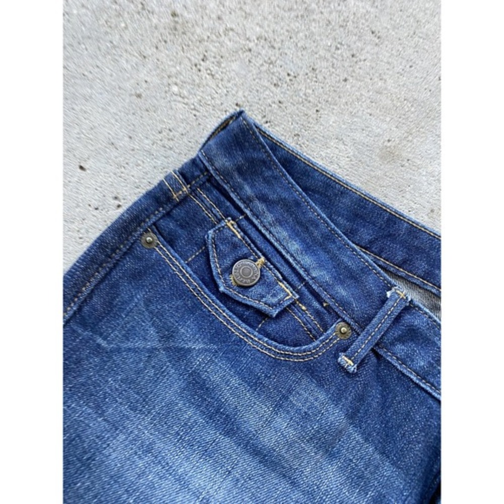 Vintage Banana Republic Jeans Womens 30x32 6 Blue Mid Rise Bootcut Denim Flap - Picture 10 of 16